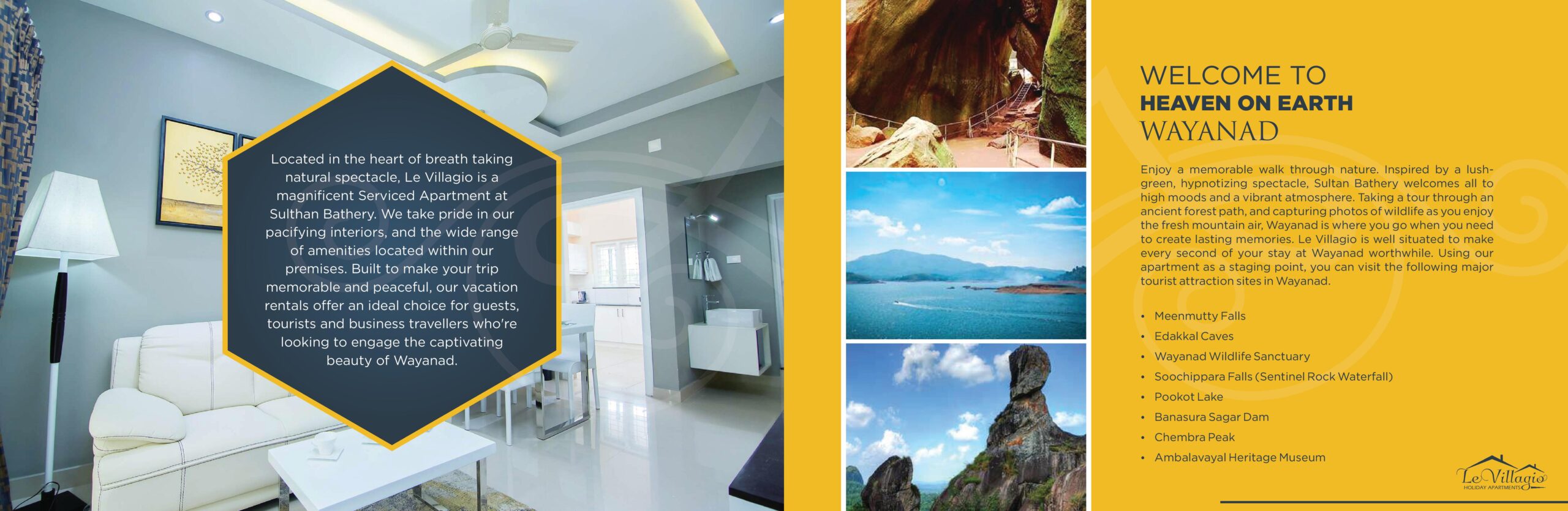 Le Villagio brochure showcasing its facilities and amenities