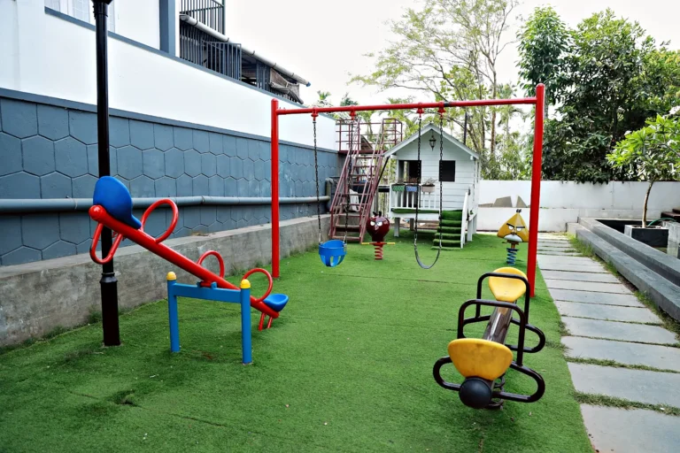 Kids play area swings – Le Villagio Resort & Domes, Wayanad